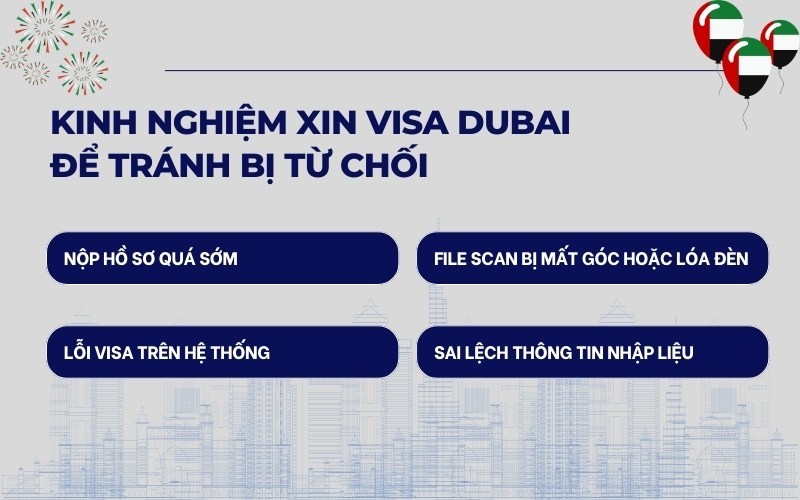 Kinh nghiệm xin visa Dubai để tránh bị từ chối